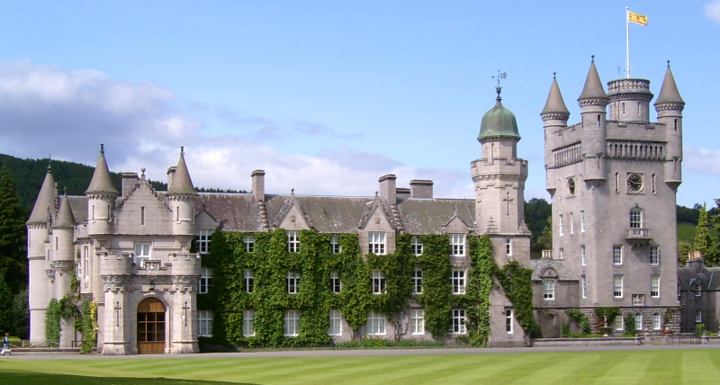 Balmoral castle and its surrounding gardens
