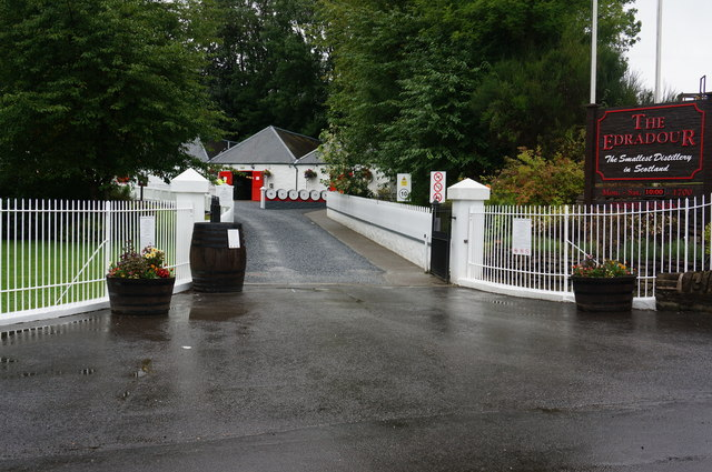 The entrance of the Edradour Distillery