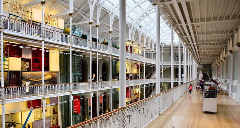 The arches inside the National Museum of Scotland